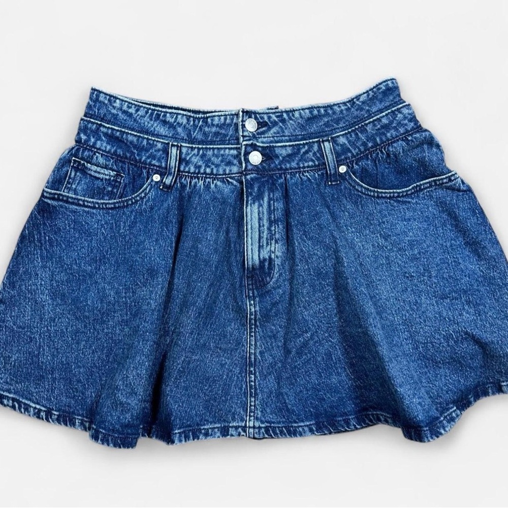 NWT Scoop Cotton Mini Double Waistband  Denim Skirt Women Size 10 Western Trendy